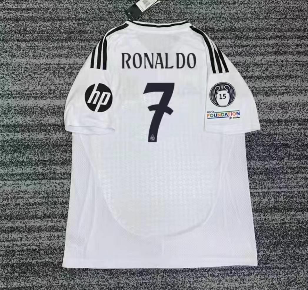 RMCF Soccer JerseyFans kit MBAPPE #9 KROOS #8 BELLINGHAM #5 MODRIC 10 SleveltWhite Short Sleeves 2425