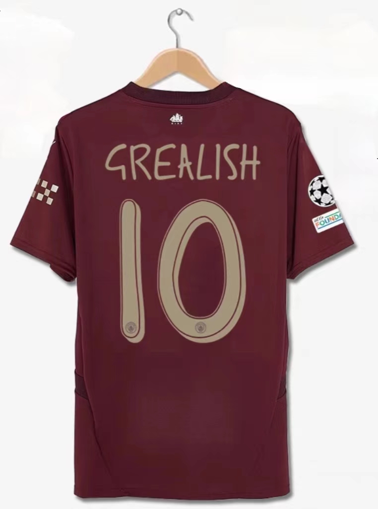 24-25 Manchester City second away shirt in the Champions League Harland Braunerodry