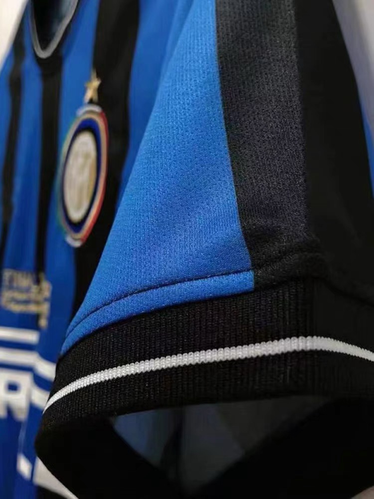0910 Champions League final Inter home retro shirt Milito Sneijder short sleeve football suit customized