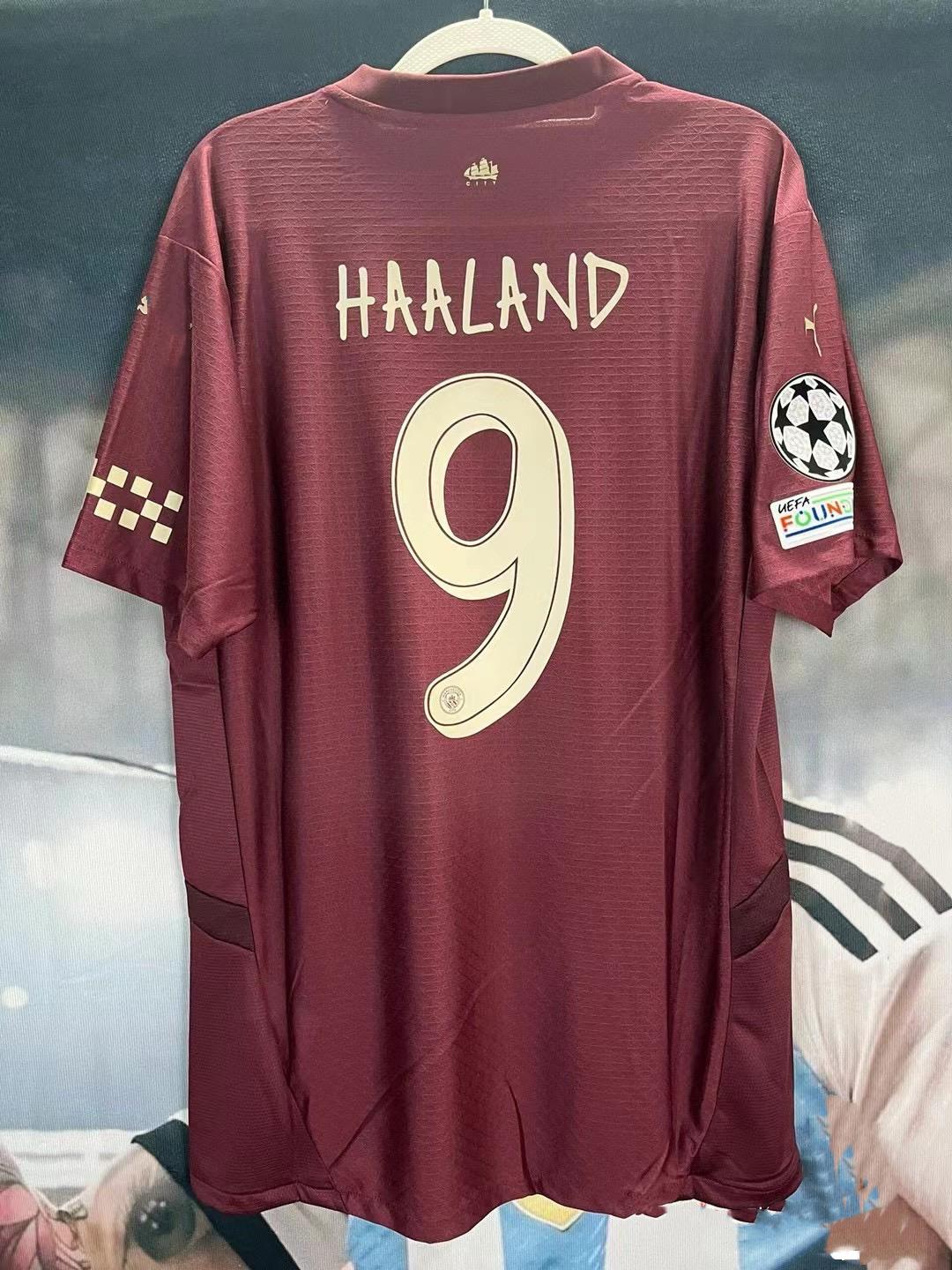 24-25 Manchester City second away shirt in the Champions League Harland Braunerodry