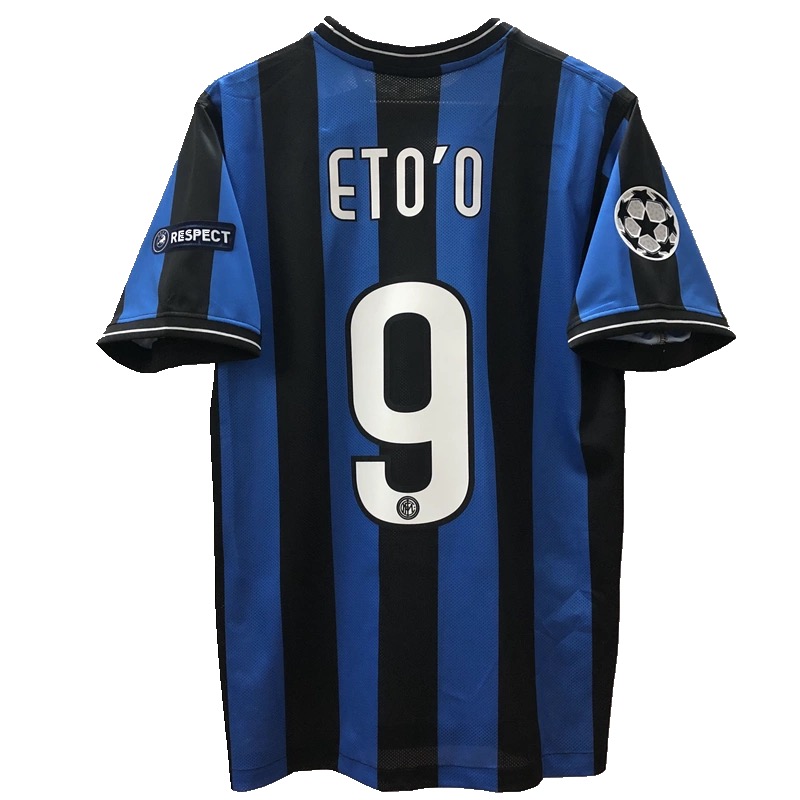 0910 Champions League final Inter home retro shirt Milito Sneijder short sleeve football suit customized