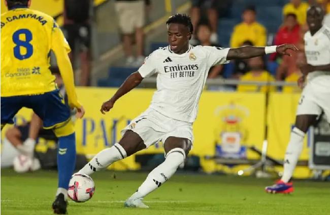 La Liga - Vinicius scores for Real Madrid 1-1 Las Palmas[weirushui]