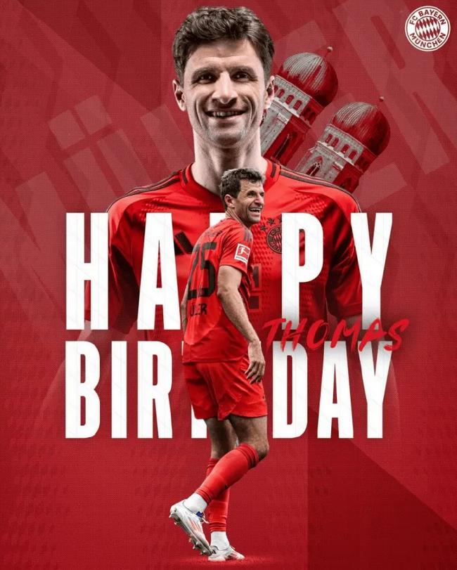 Bayern officials celebrate Muller's birthday with 710 appearances for Bayern[weirushui]
