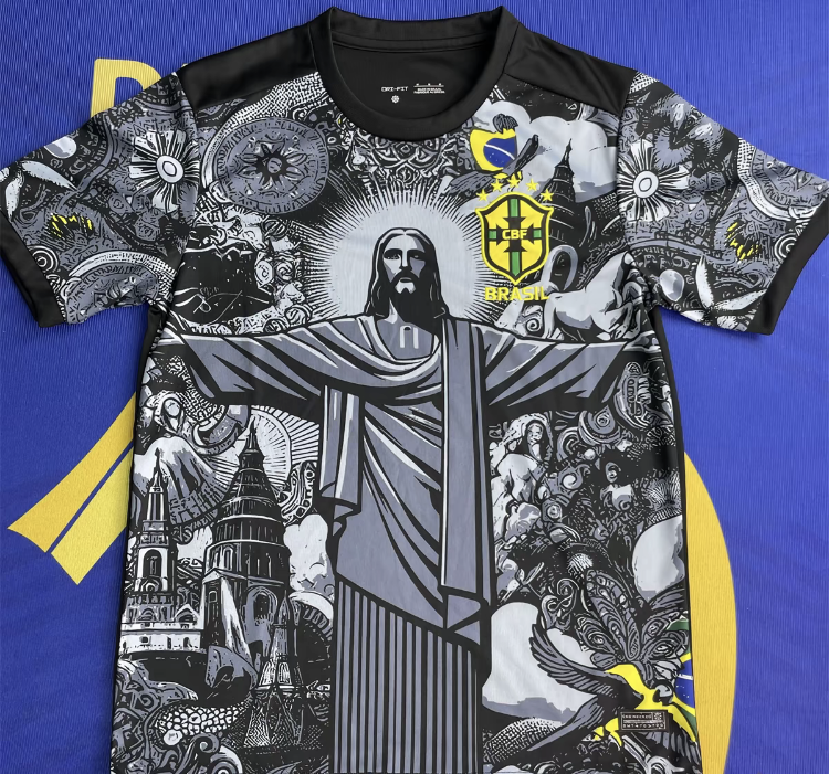 24 25 Brazil National Team Short Sleeve Training Jersey Soccer Jersey