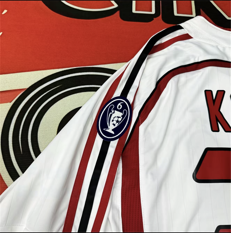 AC Soccer Jersey Home kit Kaka #22 White Red Long Sleeves Football jersey