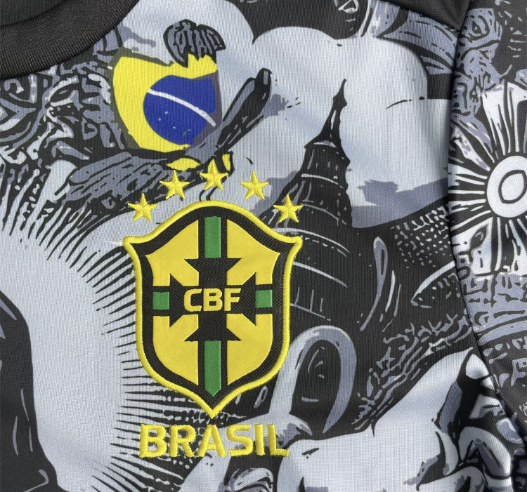 24 25 Brazil National Team Short Sleeve Training Jersey Soccer Jersey