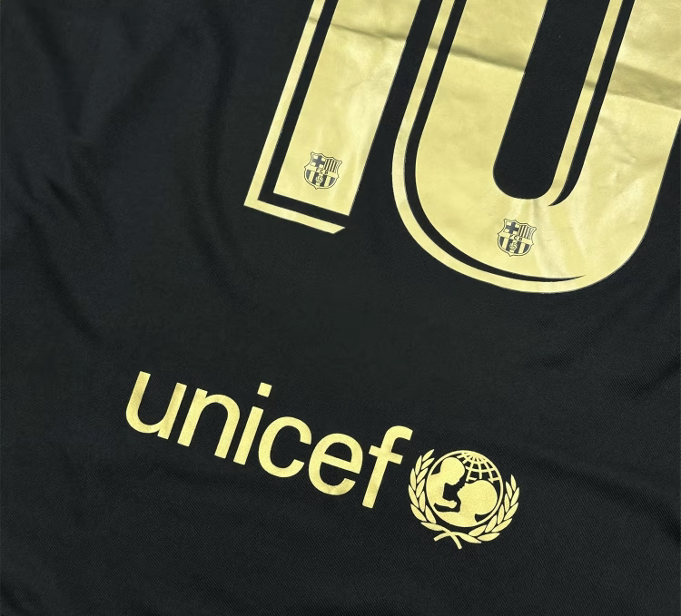 Nike 2021 Barcelona Away Black andGold Fan Edition Jersey #10 LionelMessi Soccer Jersey