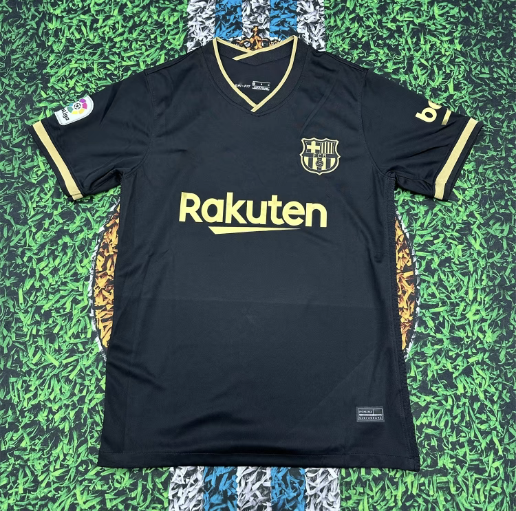 Nike 2021 Barcelona Away Black andGold Fan Edition Jersey #10 LionelMessi Soccer Jersey