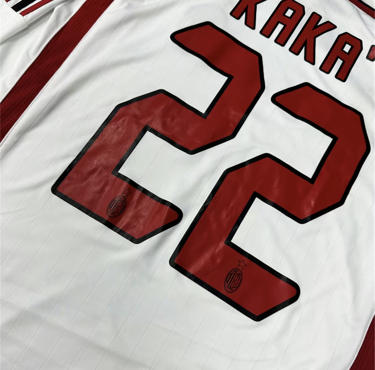 AC Soccer Jersey Home kit Kaka #22 White Red Long Sleeves Football jersey