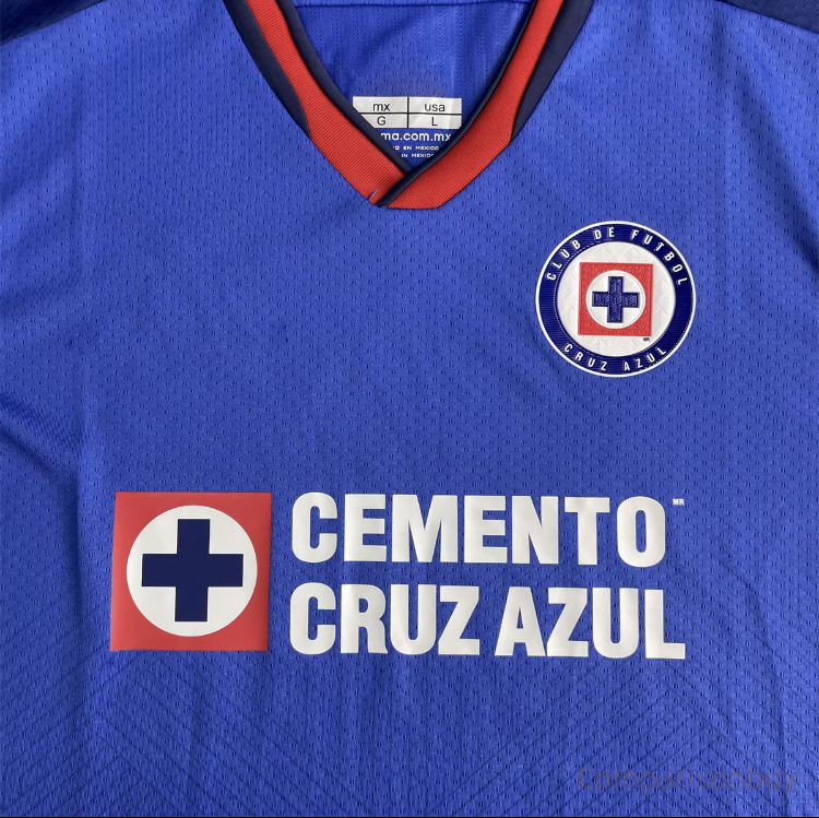 23 24 Mexico Ligamx League Cruz AzulHome Jersey Short Sleeve SoccerJersey Fans Version