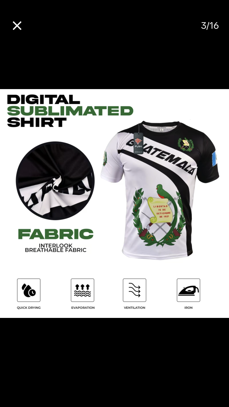 Fury Guatemala Shirt -Camiseta Guatemala jersey men's and women's gender neutral