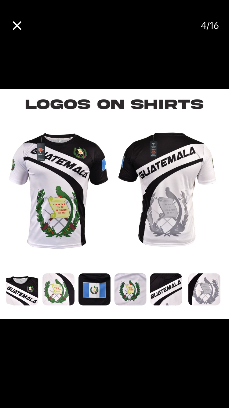 Fury Guatemala Shirt -Camiseta Guatemala jersey men's and women's gender neutral