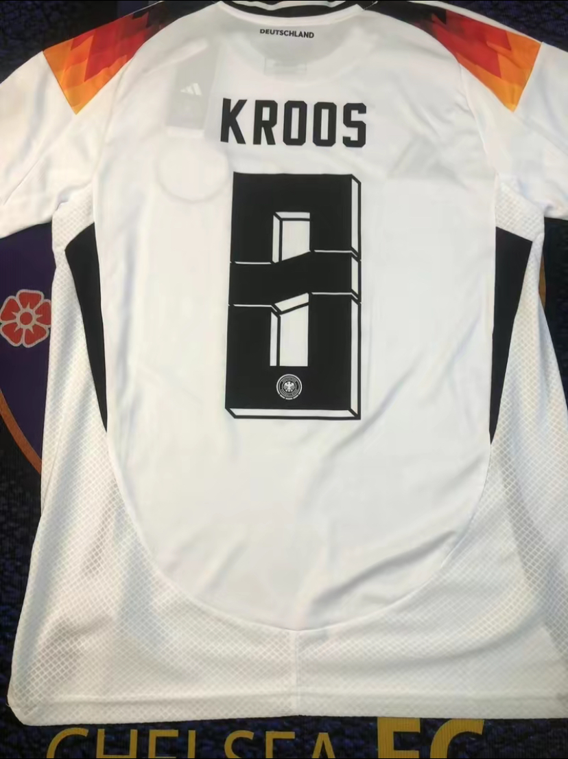 2425 Germany Home 8 Short Sleeve White Breathable Soccer Jersey