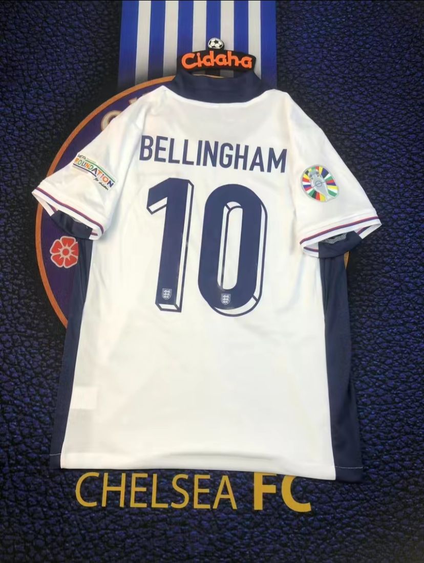 2024 England Home 9 White Breathable Soccer Jersey