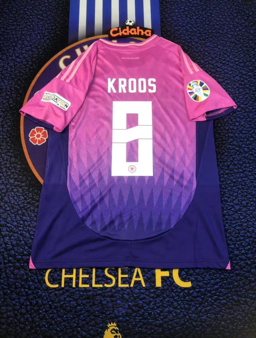 2425 Germany Home 8 Short Sleeve White Breathable Soccer Jersey