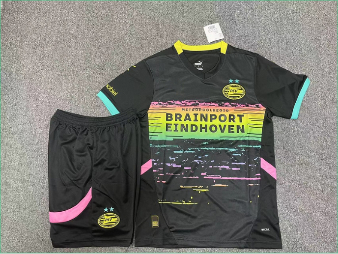 2425 PSV Eindhoven away short-sleeved half-pull training kit player kit set