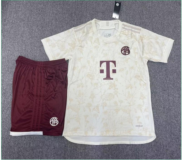 2425 Bayern Two away short sleeve half-pull training kit player kit set