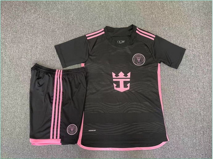 2425 Miami away short-sleeved half-pull training uniform player jersey set