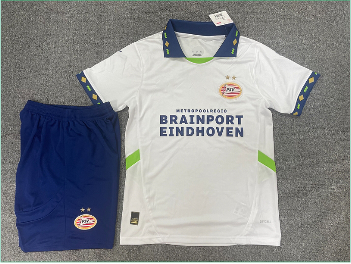 2425 PSV Eindhoven away short-sleeved half-pull training kit player kit set