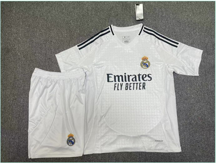 2425 Real Madrid home and away short-sleeved half-pull training kit player kit