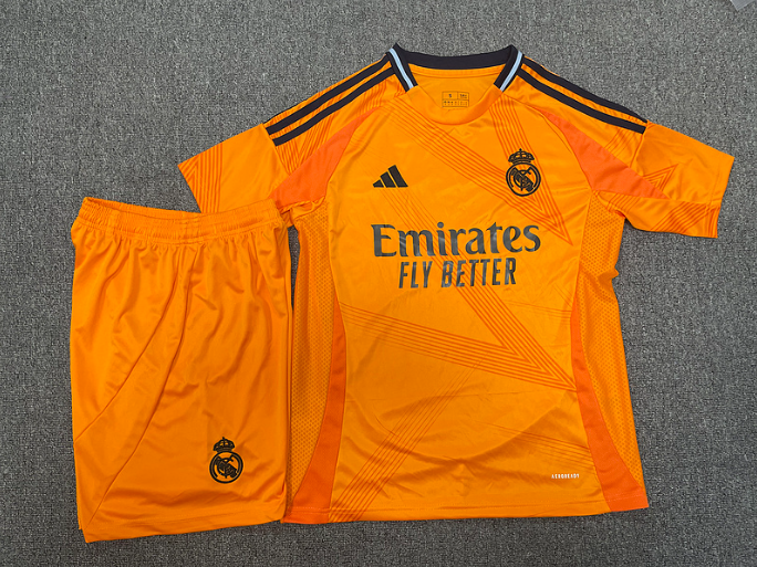 Real Madrid shirt away 2425 Mbappe short-sleeved football kit set Bellingham player version of Vinicius