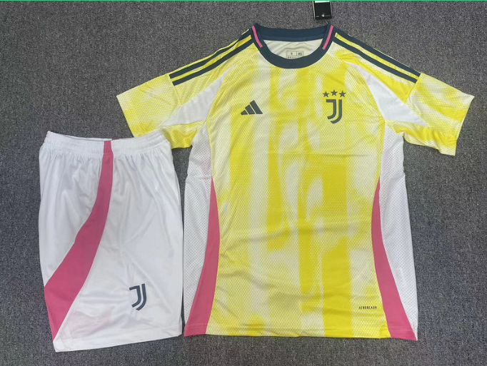 Juventus away fans edition Quick Dry football short sleeve shirt men's suit