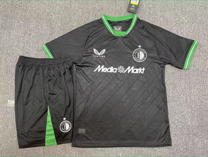 24-25 Feyenoord jerseys Short-sleeved football jerseys Feyenoord away black suit