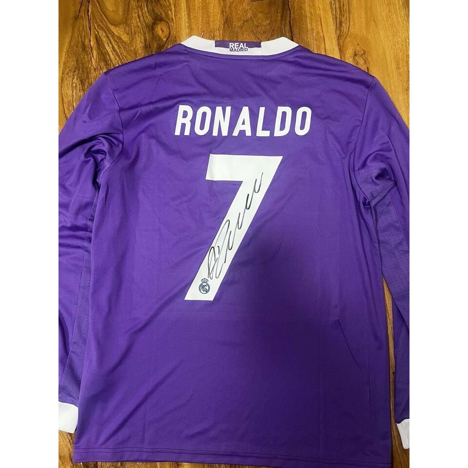 CRISTIANO RONALDO HAND SIGNED CHAMPIONS LEAGUE REAL MADRID SHIRT WITH COA