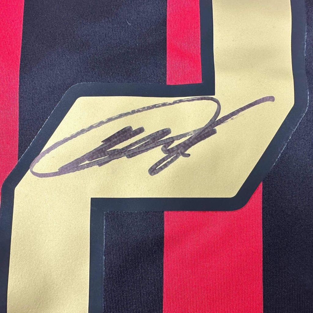 AutografiadoFirmado Ricardo Kaka AC Milan NegroRojo Camiseta De Fútbol Beckett BAS COA