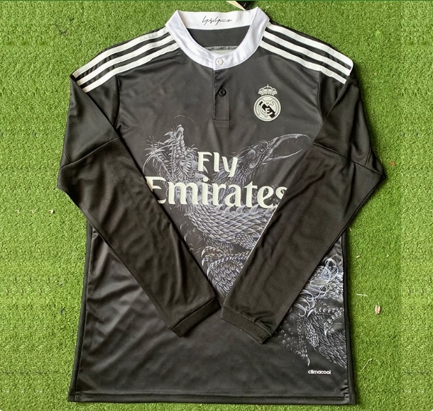 14-15 Champions League edition Real Madrid Black Dragons jersey No.7 C Robben Benzema short-sleeved football jersey