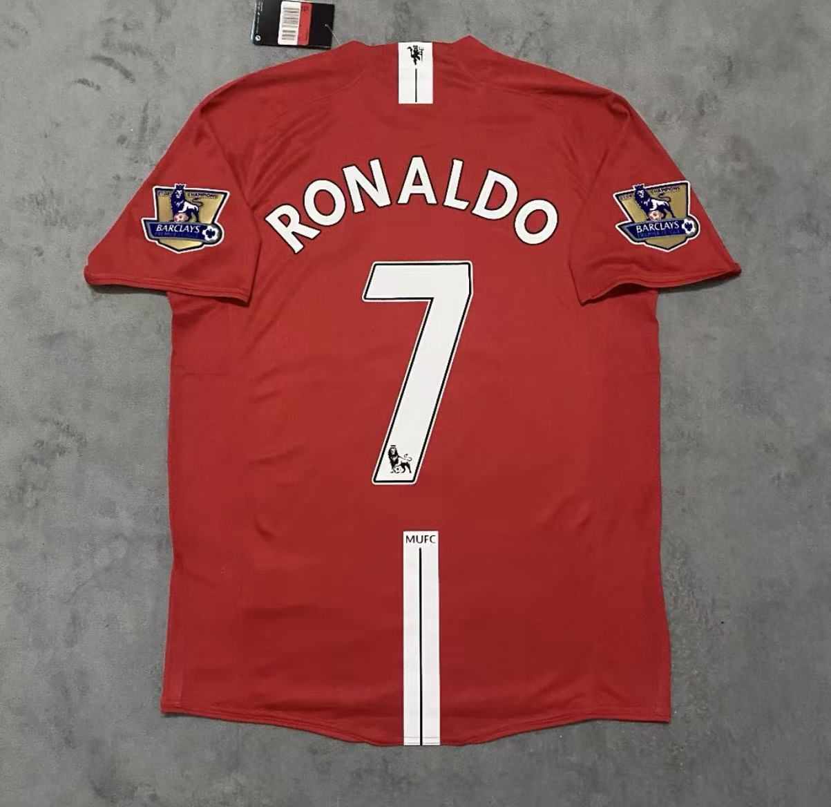 07-08 season Manchester United jersey home C Ronaldo 7 Champions League final Rooney 10 retro long-sleeved football shirt