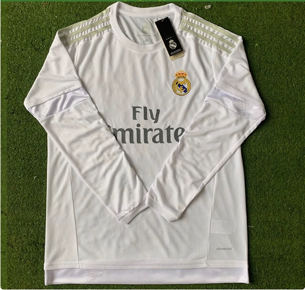 15-16 Real Madrid jersey Champions League 7 C Ronaldo home long sleeve set football shirt short sleeve 4 Ramos