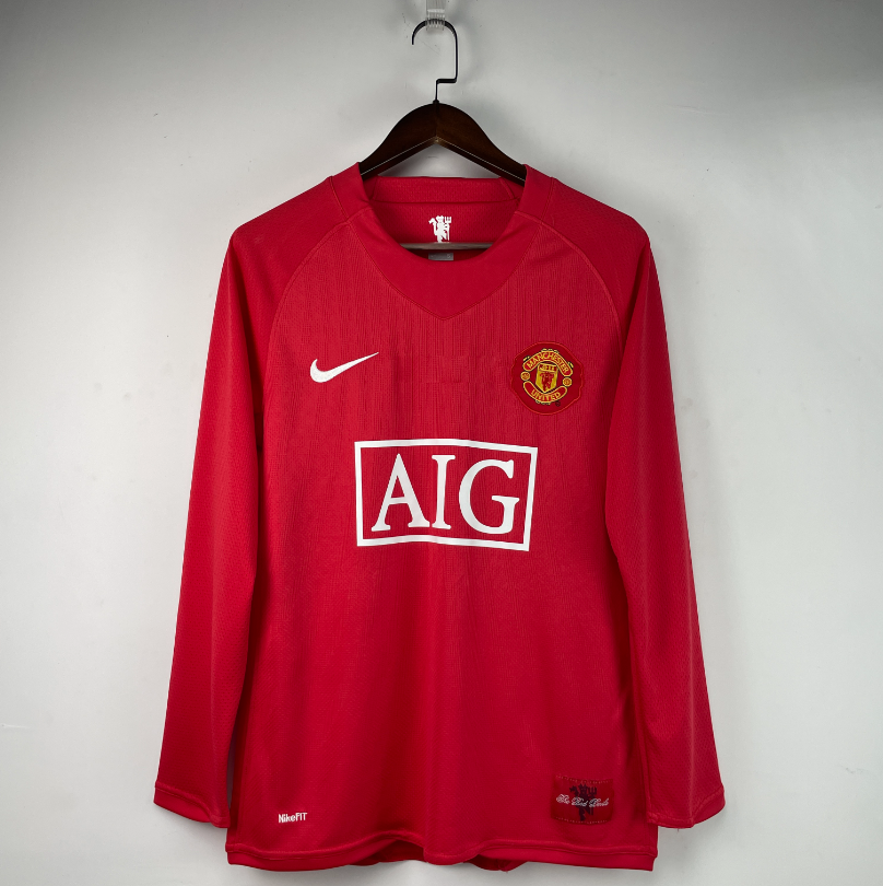 Retro long-sleeved jerseys Real Madrid Arsenal AC Force Manchester United Barcelona Bayern Juve autumn and winter replica football uniform custom number name