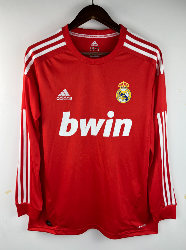 Real throwback jersey 1112 red two away short-sleeved football clothes long-sleeved Champions League version No. 7 C Rokaka custom