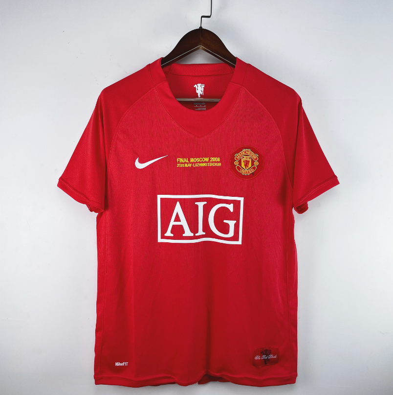 07-08 season Manchester United jersey home C Ronaldo 7 Champions League final Rooney 10 retro long-sleeved football shirt