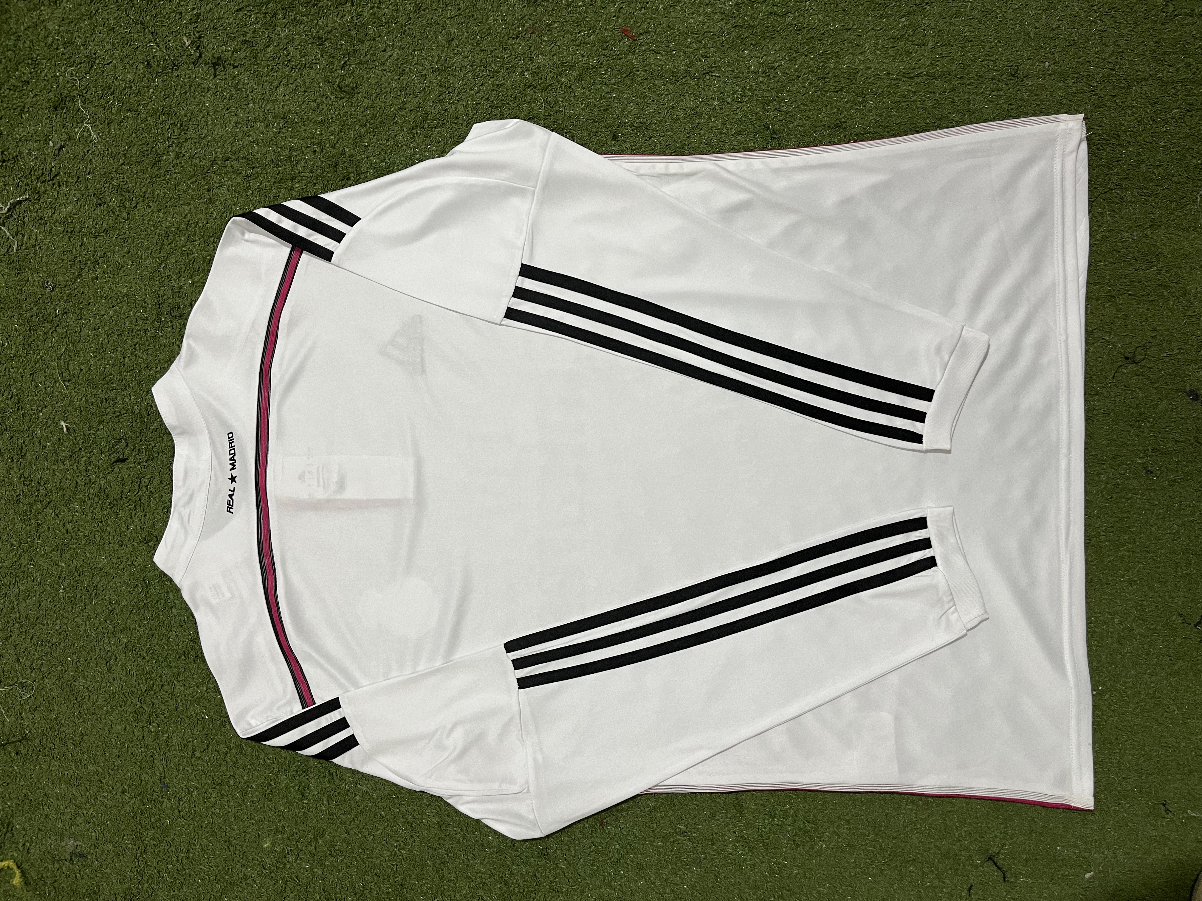 1415 Real Madrid jersey home Champions League edition No. 7 Ronaldo long-sleeved football jersey No. 4 Ramos retro