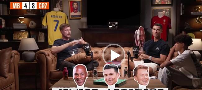 Cristiano Ronaldo attends variety show Cristiano Jordan and Brady which GOAT said?[weirushui]