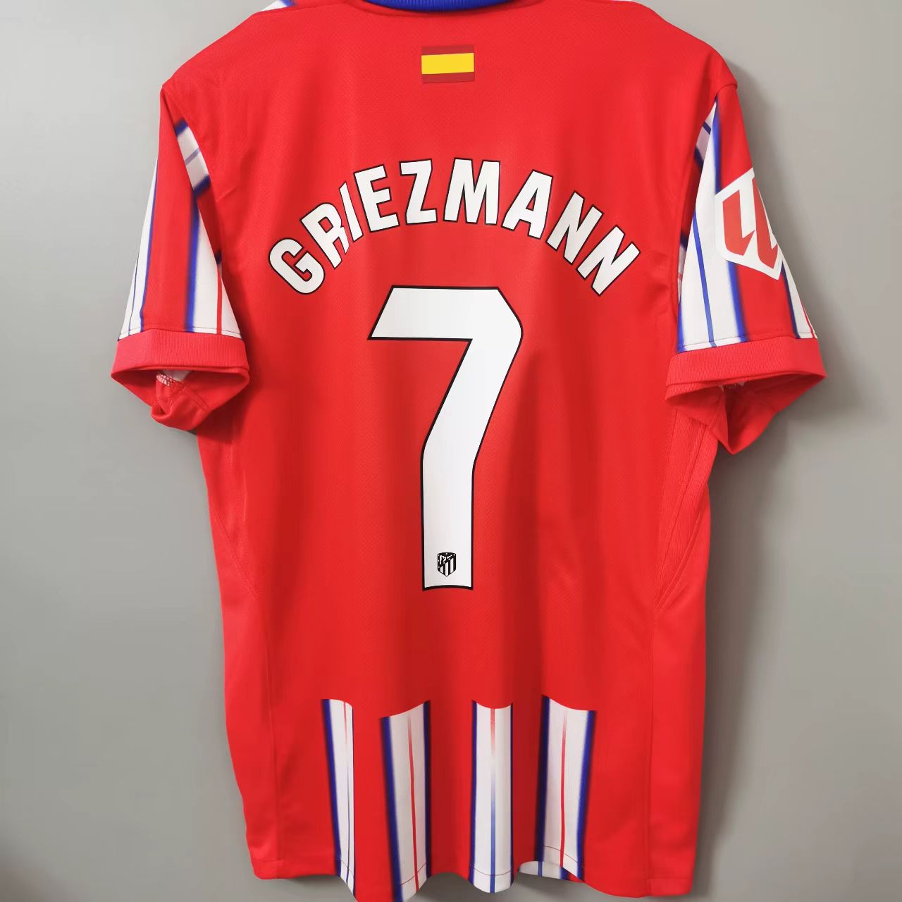 New 24/25 Atletico Madrid Home Jersey Champions League Griezmann Paul Short Sleeve Football Jersey Customization