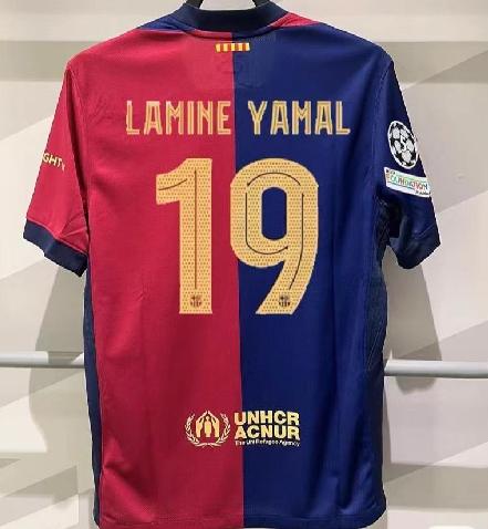 Yamal 19 jersey 24-25 Barcelona home fans version of the jersey