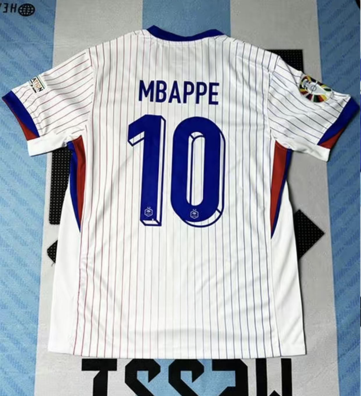 France Mbappe home and awayjerseys for Euro 2024