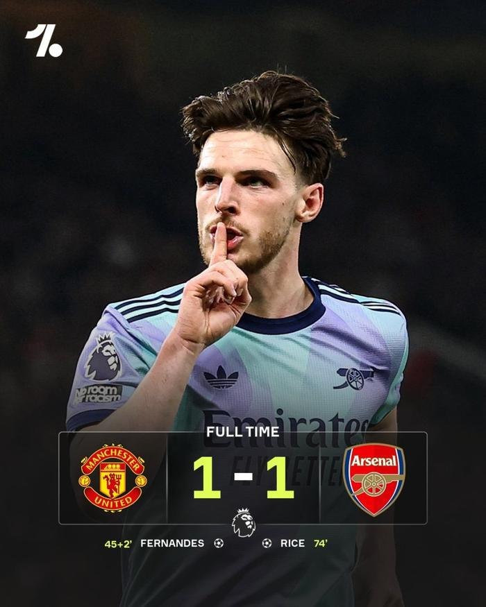 Football overnight action: Manchester United draw with Arsenal! Real Madrid equalled Barca on points with Juve's 4-goal defeat [xueting]