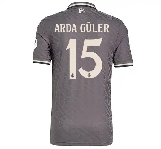 2425 season men's second away shirt - carbon black ARDA GULER No.15