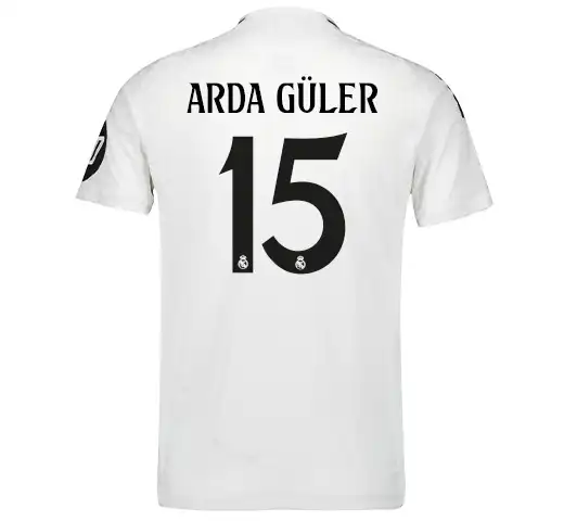2425 Men's fan home jersey - White ARDA GULER No.15