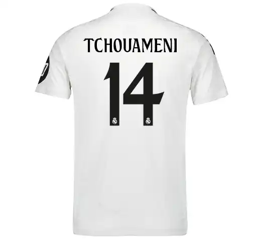 2425 Men's fans' home shirt - white TCHOUAMENI No.14