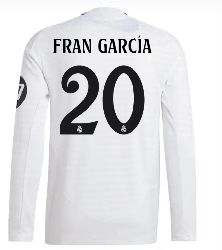 2425 Men's Home Players Edition long-sleeved jersey - white FRAN GARCIA20