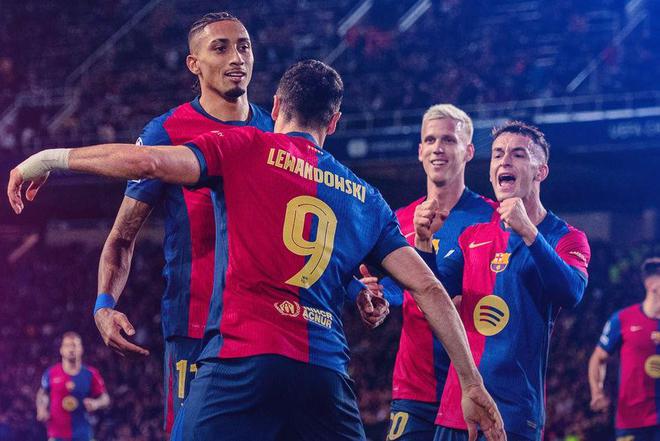 Barcelona 4-1 Benfica! Two consecutive years to reach the Champions League 8, Rafinha 2 goals 1 assist, Yamal cross（haojie)