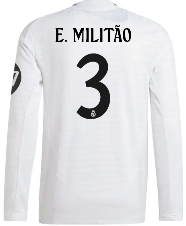 2425 season men's Home Players version long sleeve jersey - white -E. MILITAO