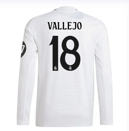 2425 season men's home long-sleeved jersey - white VALLEJO18