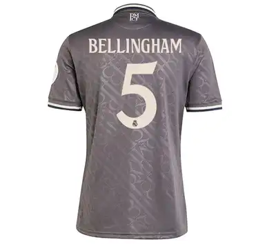 2425 season Men's second away shirt - charcoal black BELLINGHAM 5