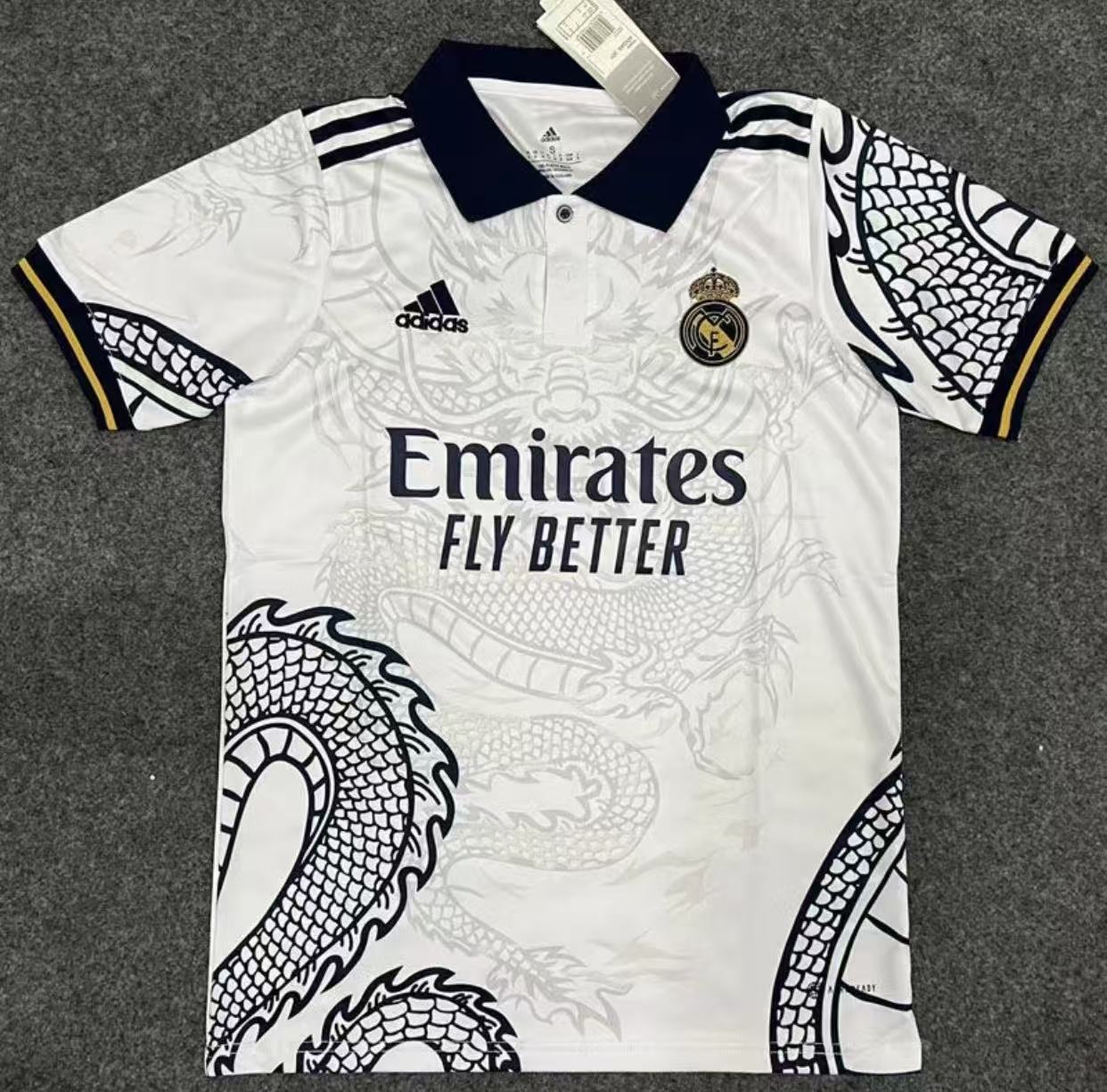 23-24 Football shirt Real M White Dragon Men's jersey sports T-shirt Comfortable